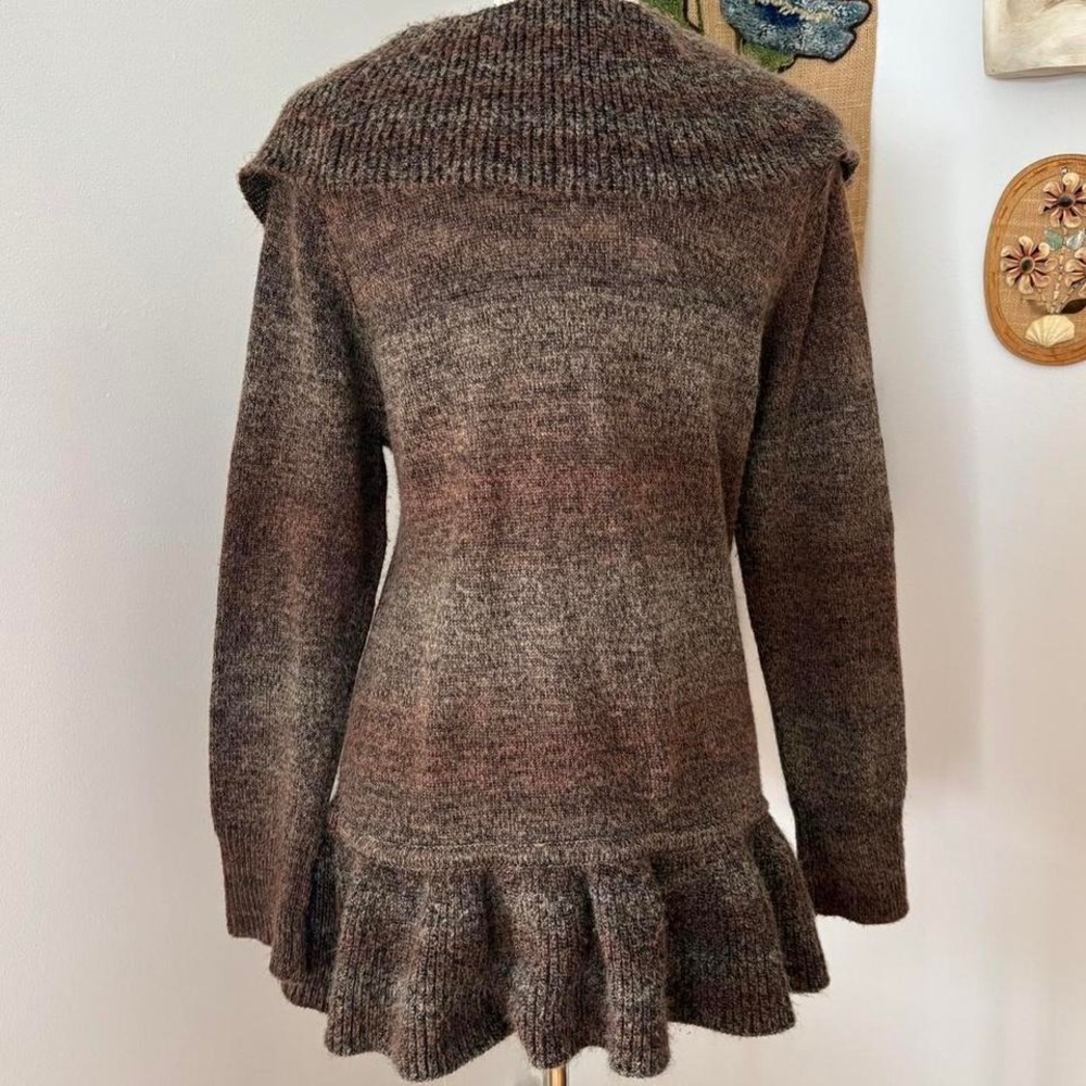 Whimsy Ombre Striped Ruffle Cardigan - Picture 3 of 4